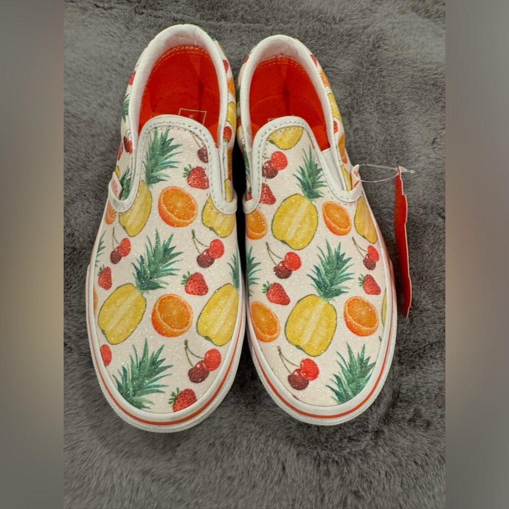 Vans brand new size 3 girls fruit slip on